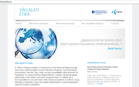 Weboldal tervezés és fejlesztés a Telenor és a Transparency International Magyarország részére
