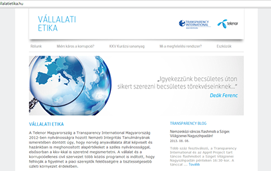 Weboldal tervezés és fejlesztés a Telenor és a Transparency International Magyarország részére Weboldal tervezés és fejlesztés a Telenor és a Transparency International Magyarország részére