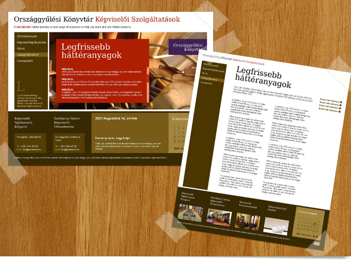 kreatív koncepció, intranet design, intranet programozás, szoftverfejlesztés, webdesign, tartalom-menedzsment rendszer, projekt menedzsment